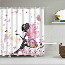 Load image into Gallery viewer, high quality adventures of Unicorn and Cat Printed Shower Curtains Bath Products Bathroom Decor with Hooks Waterproof

