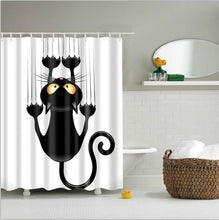 Load image into Gallery viewer, high quality adventures of Unicorn and Cat Printed Shower Curtains Bath Products Bathroom Decor with Hooks Waterproof
