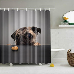 high quality adventures of Unicorn and Cat Printed Shower Curtains Bath Products Bathroom Decor with Hooks Waterproof