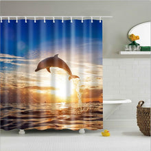 Load image into Gallery viewer, high quality adventures of Unicorn and Cat Printed Shower Curtains Bath Products Bathroom Decor with Hooks Waterproof

