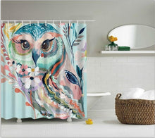 Load image into Gallery viewer, high quality adventures of Unicorn and Cat Printed Shower Curtains Bath Products Bathroom Decor with Hooks Waterproof
