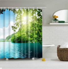 Load image into Gallery viewer, high quality adventures of Unicorn and Cat Printed Shower Curtains Bath Products Bathroom Decor with Hooks Waterproof
