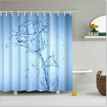 Load image into Gallery viewer, high quality adventures of Unicorn and Cat Printed Shower Curtains Bath Products Bathroom Decor with Hooks Waterproof
